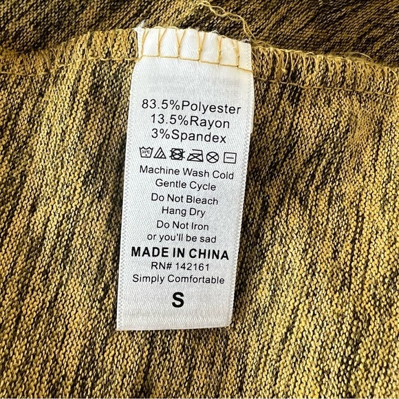 Lularoe Mustard Gold and Black Heather Sarah Duster women’s size small - Picture 6 of 6